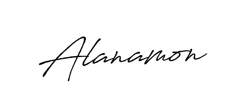 Alanamon stylish signature style. Best Handwritten Sign (Antro_Vectra_Bolder) for my name. Handwritten Signature Collection Ideas for my name Alanamon. Alanamon signature style 7 images and pictures png