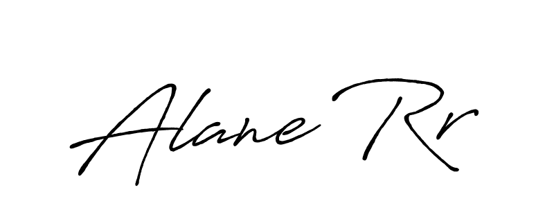 How to make Alane Rr name signature. Use Antro_Vectra_Bolder style for creating short signs online. This is the latest handwritten sign. Alane Rr signature style 7 images and pictures png