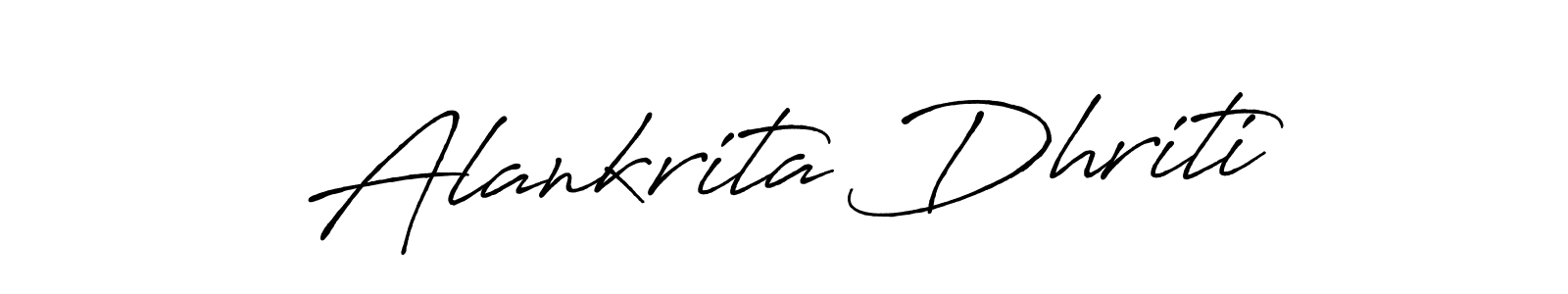 It looks lik you need a new signature style for name Alankrita Dhriti. Design unique handwritten (Antro_Vectra_Bolder) signature with our free signature maker in just a few clicks. Alankrita Dhriti signature style 7 images and pictures png