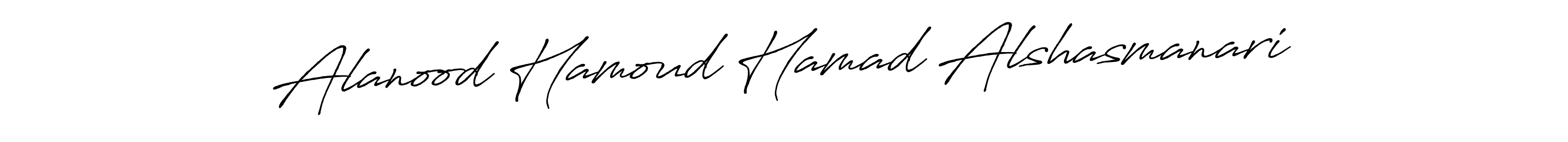 How to make Alanood Hamoud Hamad Alshasmanari signature? Antro_Vectra_Bolder is a professional autograph style. Create handwritten signature for Alanood Hamoud Hamad Alshasmanari name. Alanood Hamoud Hamad Alshasmanari signature style 7 images and pictures png