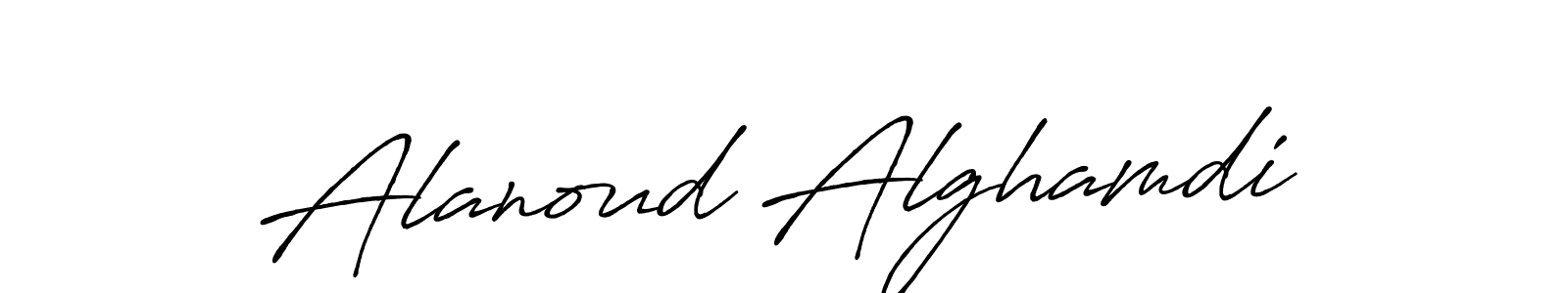 Use a signature maker to create a handwritten signature online. With this signature software, you can design (Antro_Vectra_Bolder) your own signature for name Alanoud Alghamdi. Alanoud Alghamdi signature style 7 images and pictures png