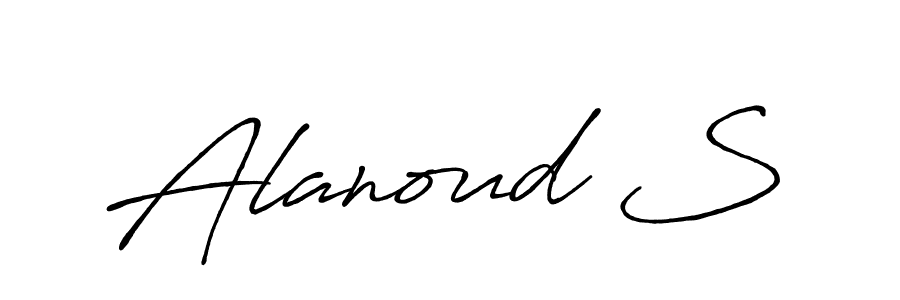 if you are searching for the best signature style for your name Alanoud S. so please give up your signature search. here we have designed multiple signature styles  using Antro_Vectra_Bolder. Alanoud S signature style 7 images and pictures png