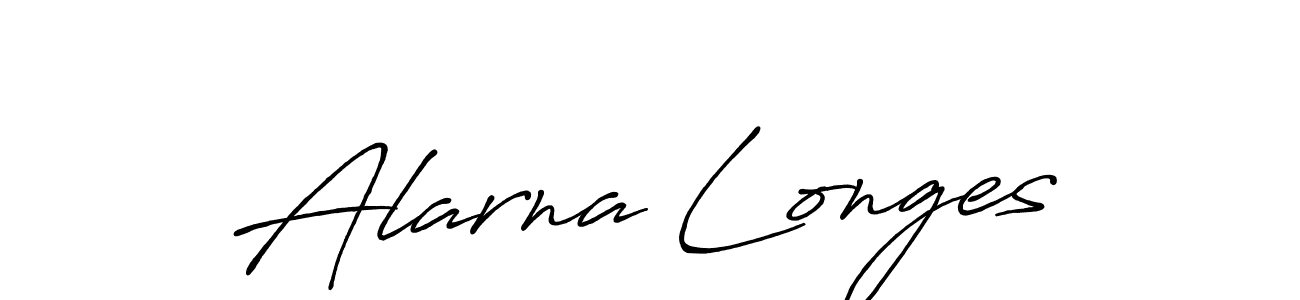 Make a beautiful signature design for name Alarna Longes. With this signature (Antro_Vectra_Bolder) style, you can create a handwritten signature for free. Alarna Longes signature style 7 images and pictures png