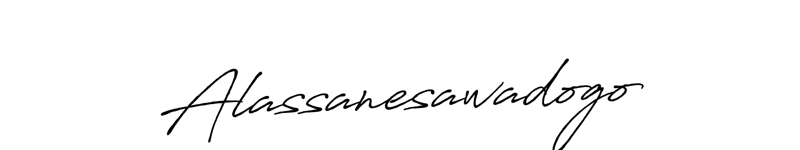 The best way (Antro_Vectra_Bolder) to make a short signature is to pick only two or three words in your name. The name Alassanesawadogo include a total of six letters. For converting this name. Alassanesawadogo signature style 7 images and pictures png