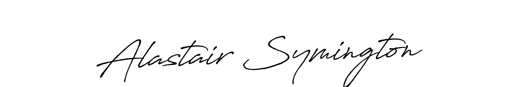 Make a beautiful signature design for name Alastair Symington. With this signature (Antro_Vectra_Bolder) style, you can create a handwritten signature for free. Alastair Symington signature style 7 images and pictures png