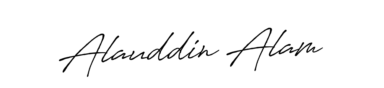 Make a beautiful signature design for name Alauddin Alam. With this signature (Antro_Vectra_Bolder) style, you can create a handwritten signature for free. Alauddin Alam signature style 7 images and pictures png
