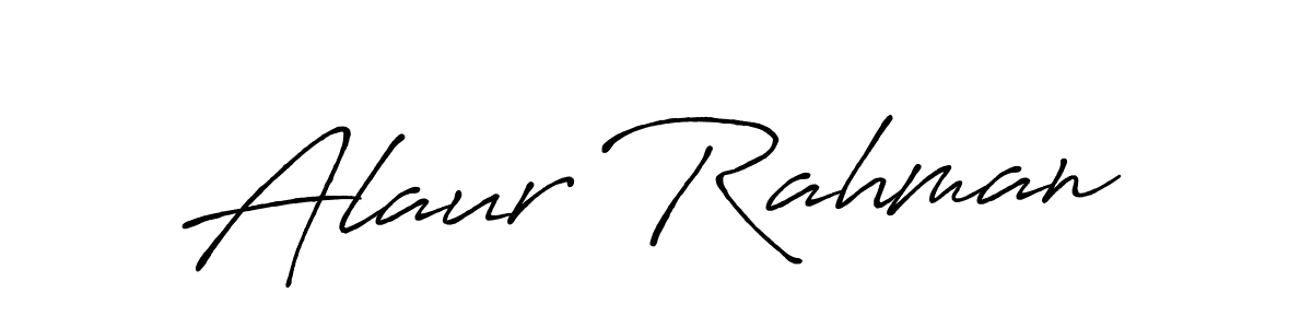 Create a beautiful signature design for name Alaur Rahman. With this signature (Antro_Vectra_Bolder) fonts, you can make a handwritten signature for free. Alaur Rahman signature style 7 images and pictures png