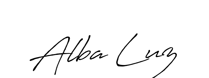 if you are searching for the best signature style for your name Alba Luz. so please give up your signature search. here we have designed multiple signature styles  using Antro_Vectra_Bolder. Alba Luz signature style 7 images and pictures png