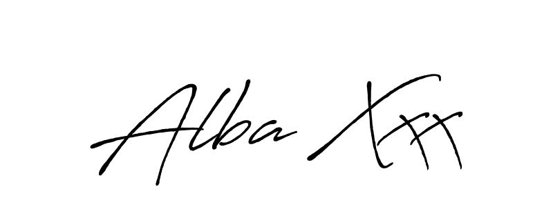 Alba Xxx stylish signature style. Best Handwritten Sign (Antro_Vectra_Bolder) for my name. Handwritten Signature Collection Ideas for my name Alba Xxx. Alba Xxx signature style 7 images and pictures png