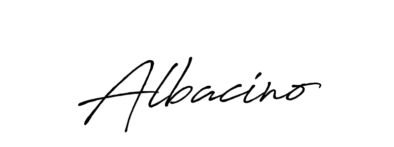 Design your own signature with our free online signature maker. With this signature software, you can create a handwritten (Antro_Vectra_Bolder) signature for name Albacino. Albacino signature style 7 images and pictures png