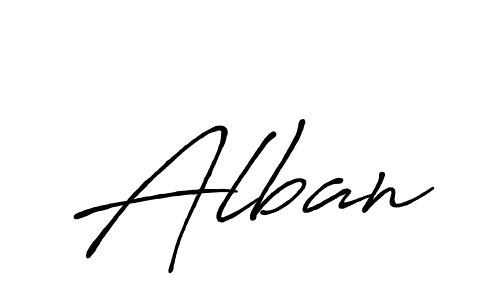 Alban stylish signature style. Best Handwritten Sign (Antro_Vectra_Bolder) for my name. Handwritten Signature Collection Ideas for my name Alban. Alban signature style 7 images and pictures png