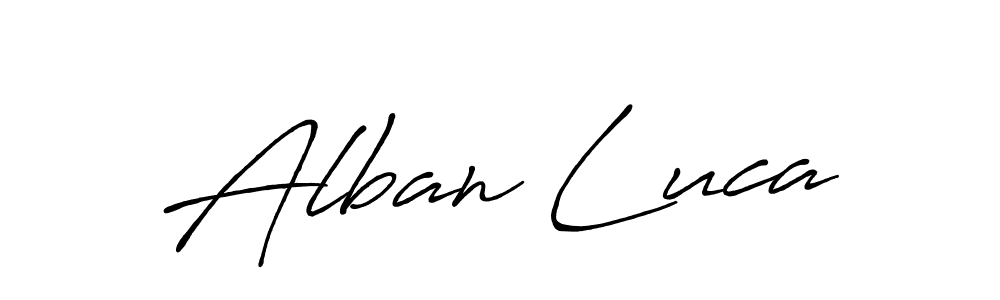 Also You can easily find your signature by using the search form. We will create Alban Luca name handwritten signature images for you free of cost using Antro_Vectra_Bolder sign style. Alban Luca signature style 7 images and pictures png