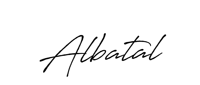 Use a signature maker to create a handwritten signature online. With this signature software, you can design (Antro_Vectra_Bolder) your own signature for name Albatal. Albatal signature style 7 images and pictures png
