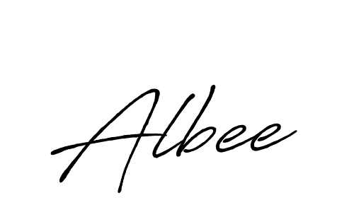 Use a signature maker to create a handwritten signature online. With this signature software, you can design (Antro_Vectra_Bolder) your own signature for name Albee. Albee signature style 7 images and pictures png