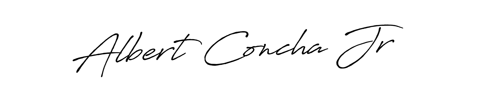 It looks lik you need a new signature style for name Albert Concha Jr. Design unique handwritten (Antro_Vectra_Bolder) signature with our free signature maker in just a few clicks. Albert Concha Jr signature style 7 images and pictures png