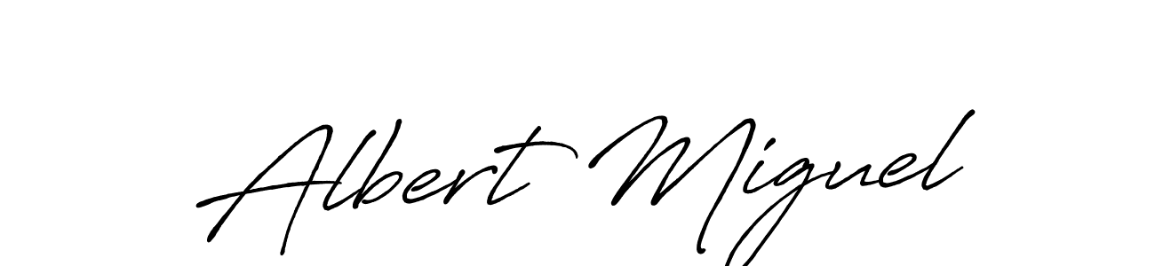 You can use this online signature creator to create a handwritten signature for the name Albert Miguel. This is the best online autograph maker. Albert Miguel signature style 7 images and pictures png