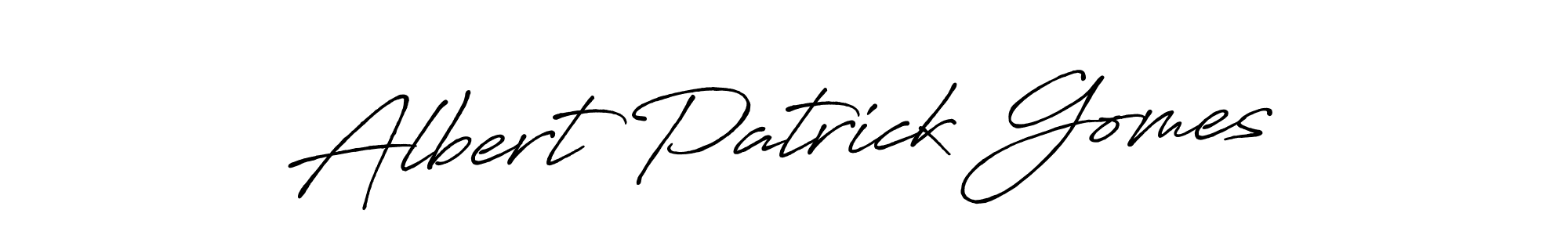 Albert Patrick Gomes stylish signature style. Best Handwritten Sign (Antro_Vectra_Bolder) for my name. Handwritten Signature Collection Ideas for my name Albert Patrick Gomes. Albert Patrick Gomes signature style 7 images and pictures png