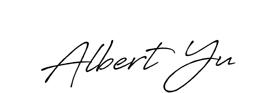 Design your own signature with our free online signature maker. With this signature software, you can create a handwritten (Antro_Vectra_Bolder) signature for name Albert Yu. Albert Yu signature style 7 images and pictures png