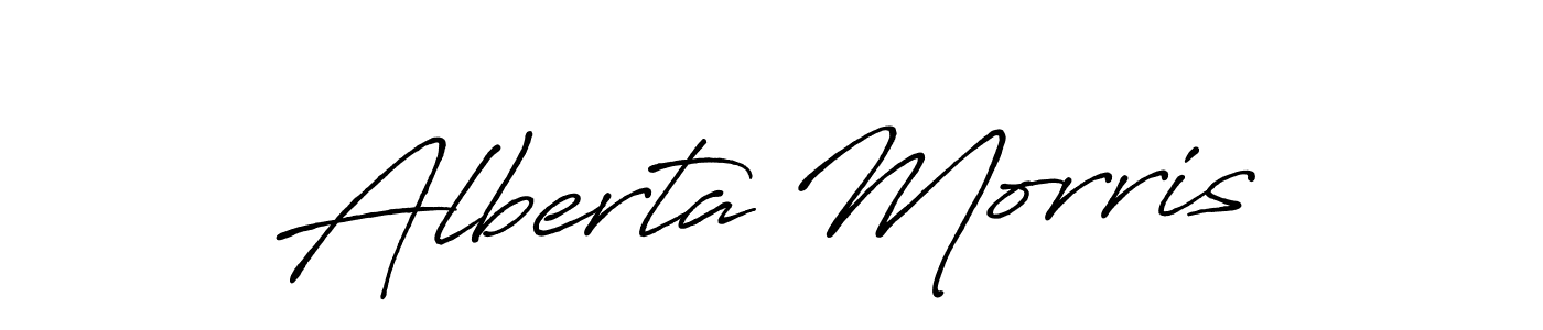 You should practise on your own different ways (Antro_Vectra_Bolder) to write your name (Alberta Morris) in signature. don't let someone else do it for you. Alberta Morris signature style 7 images and pictures png