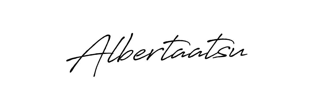 Create a beautiful signature design for name Albertaatsu. With this signature (Antro_Vectra_Bolder) fonts, you can make a handwritten signature for free. Albertaatsu signature style 7 images and pictures png