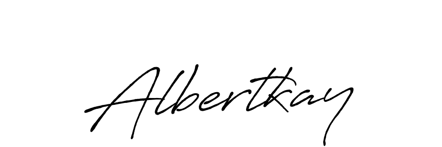 Use a signature maker to create a handwritten signature online. With this signature software, you can design (Antro_Vectra_Bolder) your own signature for name Albertkay. Albertkay signature style 7 images and pictures png