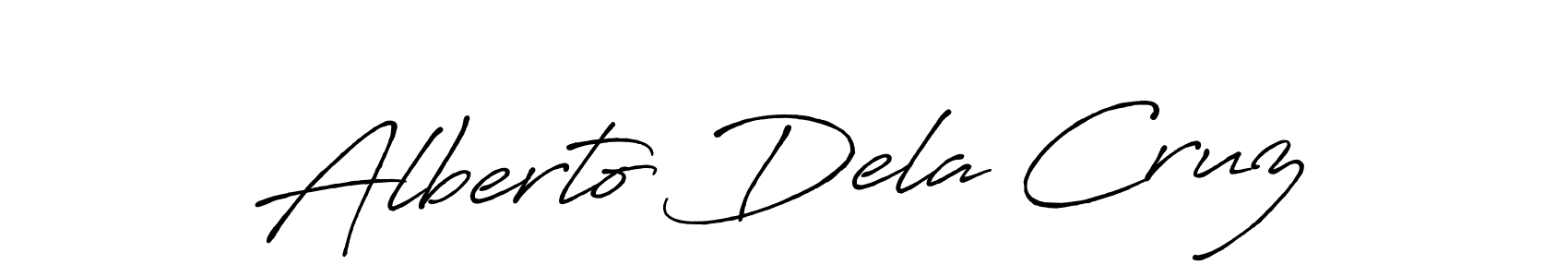 How to make Alberto Dela Cruz signature? Antro_Vectra_Bolder is a professional autograph style. Create handwritten signature for Alberto Dela Cruz name. Alberto Dela Cruz signature style 7 images and pictures png