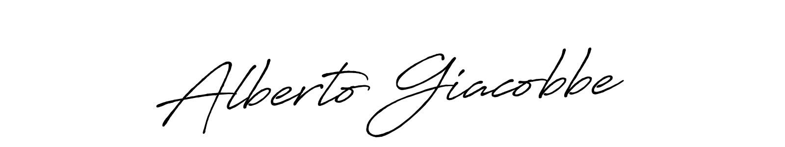 Design your own signature with our free online signature maker. With this signature software, you can create a handwritten (Antro_Vectra_Bolder) signature for name Alberto Giacobbe. Alberto Giacobbe signature style 7 images and pictures png