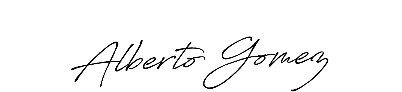 You should practise on your own different ways (Antro_Vectra_Bolder) to write your name (Alberto Gomez) in signature. don't let someone else do it for you. Alberto Gomez signature style 7 images and pictures png