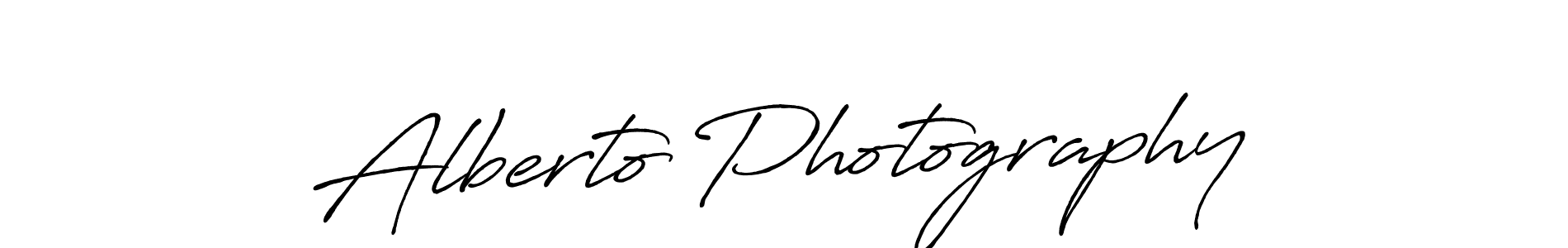 It looks lik you need a new signature style for name Alberto Photography. Design unique handwritten (Antro_Vectra_Bolder) signature with our free signature maker in just a few clicks. Alberto Photography signature style 7 images and pictures png