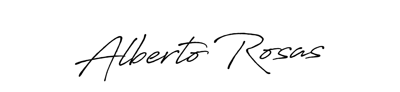 Make a beautiful signature design for name Alberto Rosas. With this signature (Antro_Vectra_Bolder) style, you can create a handwritten signature for free. Alberto Rosas signature style 7 images and pictures png