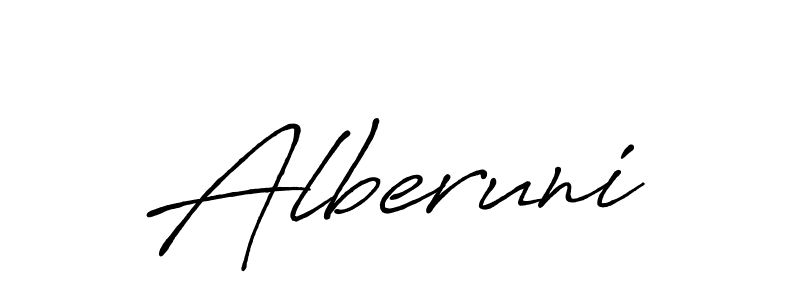 How to make Alberuni signature? Antro_Vectra_Bolder is a professional autograph style. Create handwritten signature for Alberuni name. Alberuni signature style 7 images and pictures png