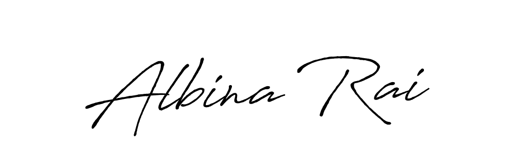 Also You can easily find your signature by using the search form. We will create Albina Rai name handwritten signature images for you free of cost using Antro_Vectra_Bolder sign style. Albina Rai signature style 7 images and pictures png