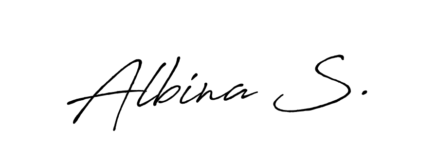 How to make Albina S. signature? Antro_Vectra_Bolder is a professional autograph style. Create handwritten signature for Albina S. name. Albina S. signature style 7 images and pictures png