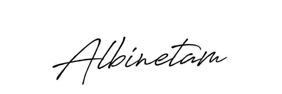 Albinetam stylish signature style. Best Handwritten Sign (Antro_Vectra_Bolder) for my name. Handwritten Signature Collection Ideas for my name Albinetam. Albinetam signature style 7 images and pictures png