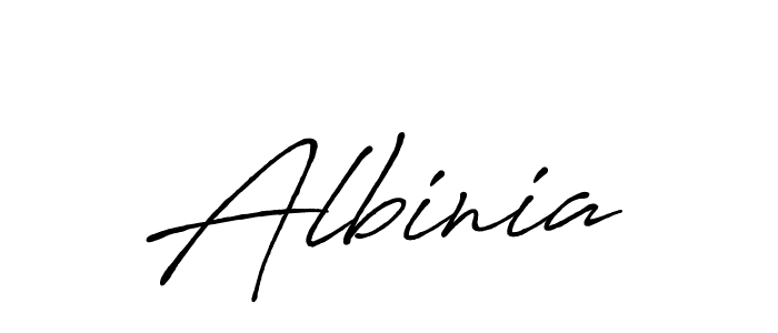 Albinia stylish signature style. Best Handwritten Sign (Antro_Vectra_Bolder) for my name. Handwritten Signature Collection Ideas for my name Albinia. Albinia signature style 7 images and pictures png