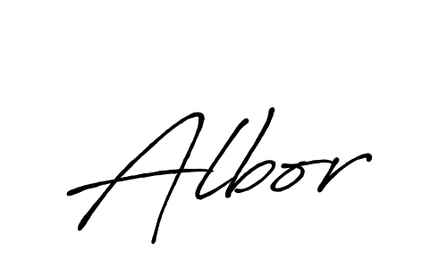 Albor stylish signature style. Best Handwritten Sign (Antro_Vectra_Bolder) for my name. Handwritten Signature Collection Ideas for my name Albor. Albor signature style 7 images and pictures png