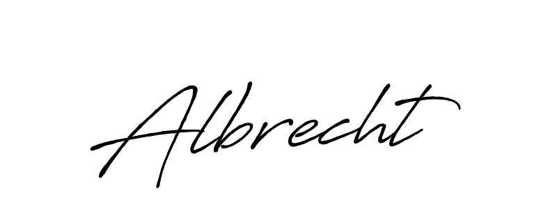 Use a signature maker to create a handwritten signature online. With this signature software, you can design (Antro_Vectra_Bolder) your own signature for name Albrecht. Albrecht signature style 7 images and pictures png