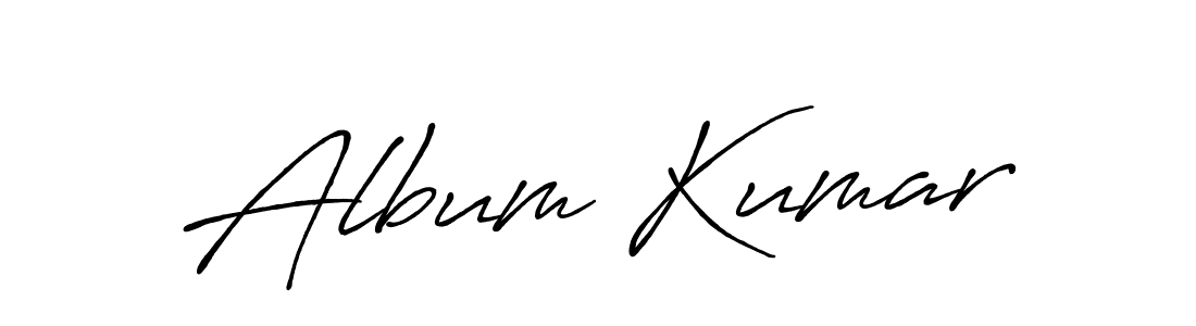 Design your own signature with our free online signature maker. With this signature software, you can create a handwritten (Antro_Vectra_Bolder) signature for name Album Kumar. Album Kumar signature style 7 images and pictures png