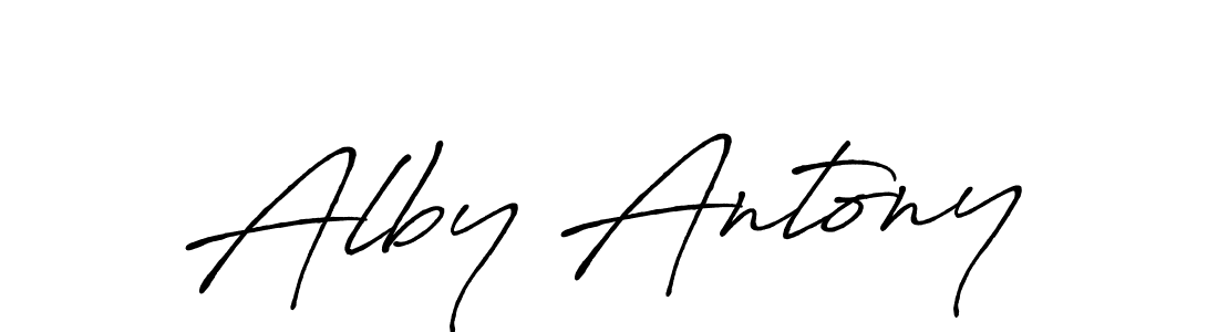 How to make Alby Antony signature? Antro_Vectra_Bolder is a professional autograph style. Create handwritten signature for Alby Antony name. Alby Antony signature style 7 images and pictures png
