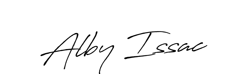 How to make Alby Issac name signature. Use Antro_Vectra_Bolder style for creating short signs online. This is the latest handwritten sign. Alby Issac signature style 7 images and pictures png