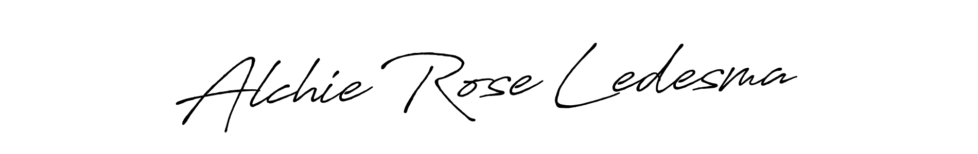 Design your own signature with our free online signature maker. With this signature software, you can create a handwritten (Antro_Vectra_Bolder) signature for name Alchie Rose Ledesma. Alchie Rose Ledesma signature style 7 images and pictures png