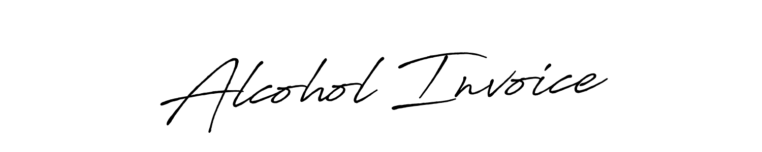 Make a beautiful signature design for name Alcohol Invoice. With this signature (Antro_Vectra_Bolder) style, you can create a handwritten signature for free. Alcohol Invoice signature style 7 images and pictures png