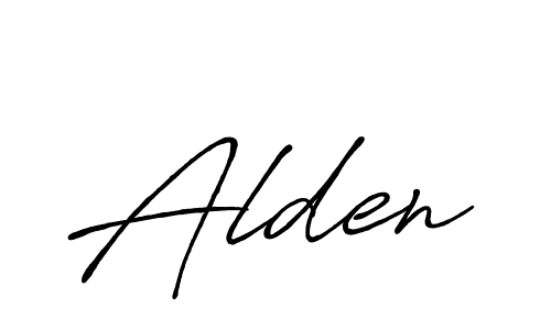 How to make Alden name signature. Use Antro_Vectra_Bolder style for creating short signs online. This is the latest handwritten sign. Alden signature style 7 images and pictures png