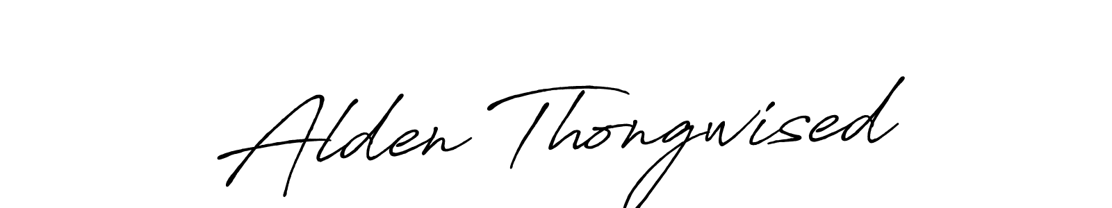 Design your own signature with our free online signature maker. With this signature software, you can create a handwritten (Antro_Vectra_Bolder) signature for name Alden Thongwised. Alden Thongwised signature style 7 images and pictures png