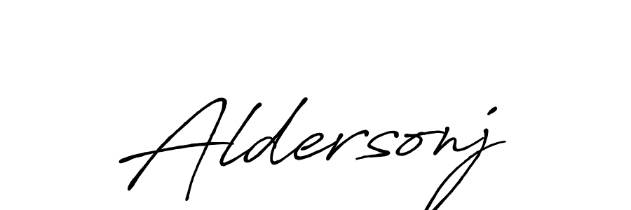 The best way (Antro_Vectra_Bolder) to make a short signature is to pick only two or three words in your name. The name Aldersonj include a total of six letters. For converting this name. Aldersonj signature style 7 images and pictures png