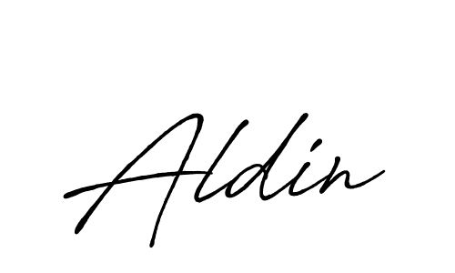Design your own signature with our free online signature maker. With this signature software, you can create a handwritten (Antro_Vectra_Bolder) signature for name Aldin. Aldin signature style 7 images and pictures png