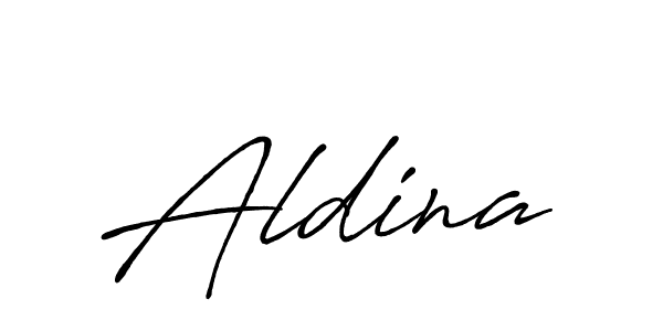 How to make Aldina name signature. Use Antro_Vectra_Bolder style for creating short signs online. This is the latest handwritten sign. Aldina signature style 7 images and pictures png