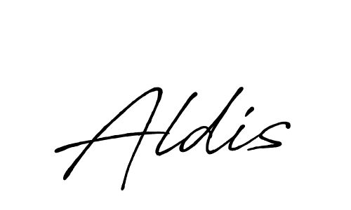 if you are searching for the best signature style for your name Aldis. so please give up your signature search. here we have designed multiple signature styles  using Antro_Vectra_Bolder. Aldis signature style 7 images and pictures png