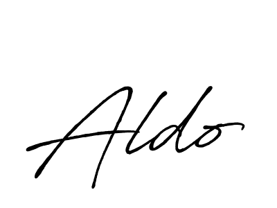 Use a signature maker to create a handwritten signature online. With this signature software, you can design (Antro_Vectra_Bolder) your own signature for name Aldo. Aldo signature style 7 images and pictures png