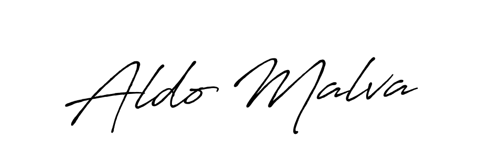 You should practise on your own different ways (Antro_Vectra_Bolder) to write your name (Aldo Malva) in signature. don't let someone else do it for you. Aldo Malva signature style 7 images and pictures png